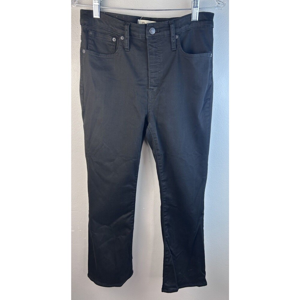 Madewell Cali Demi-Boot Jeans High Rise Stretch Black Sz 28